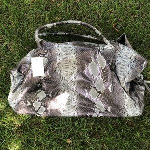Snake skin print bag